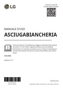 Manuale LG RNX5010TWBC Asciugatrice