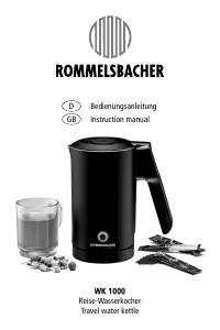 Bedienungsanleitung Rommelsbacher WK 1000 Wasserkocher