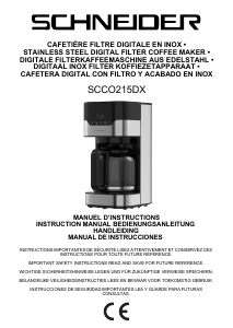 Mode d’emploi Schneider SCCO215DX Cafetière