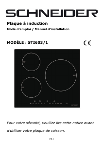 Mode d’emploi Schneider STI603/1 Table de cuisson