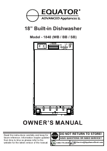 Handleiding Equator BB1840 Vaatwasser