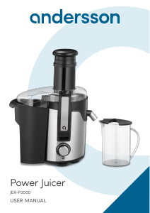 Bruksanvisning Andersson JER-P2000 Juicepress