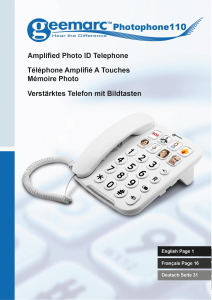 Manual Geemarc PhotoPhone 110 Phone
