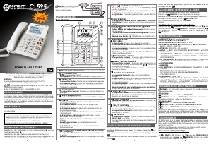 Bedienungsanleitung Geemarc CL595 Telefon