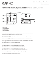 Mode d’emploi Karlsson KA6123BR Horloge