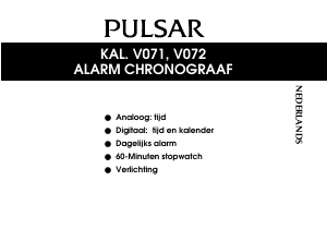 Handleiding Pulsar V071 Uurwerk