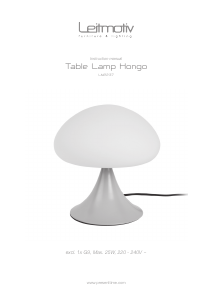 Brugsanvisning Leitmotiv LM2237BL Lampe