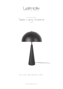 Handleiding Leitmotiv LM2007BK Lamp