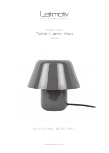 Brugsanvisning Leitmotiv LM2267LP Lampe