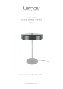 Bruksanvisning Leitmotiv LM2404BK Lampa