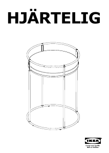 사용 설명서 이케아 HJARTELIG 침대 협탁