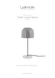Bruksanvisning Leitmotiv LM2199WG Lampa