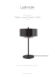 Bruksanvisning Leitmotiv LM2396YE Lampa