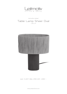 Bruksanvisning Leitmotiv LM2149YE Lampa