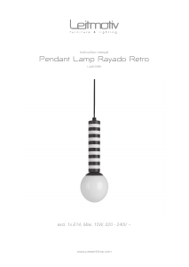 Bruksanvisning Leitmotiv LM2398OR Lampa