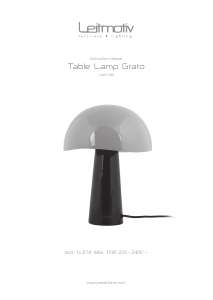 Bruksanvisning Leitmotiv LM2198BK Lampa