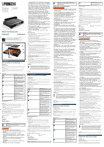 Bruksanvisning Princess 112254 Utegrill