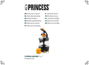 Manuál Princess 201862 Pure Odšťavňovač