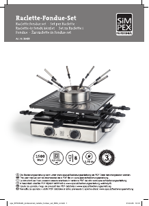 Manuale Simpex 35429 Raclette grill
