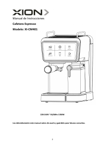 Manual de uso Xion XI-CM401 Máquina de café espresso