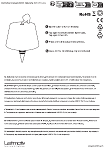 Mode d’emploi Leitmotiv LM2246BK Lampe