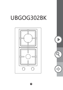 Handleiding Cata UBGOG302BK Kookplaat