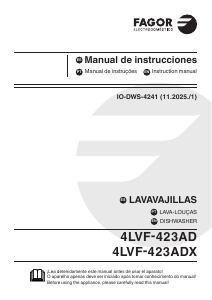 Manual Fagor 4LVF-423AD Máquina de lavar louça