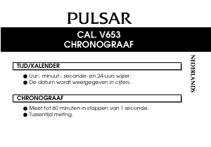 Handleiding Pulsar V653 Uurwerk