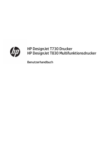 Bedienungsanleitung HP DesignJet T730 Drucker