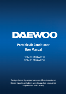 Handleiding Daewoo PDM812M0WR50 Airconditioner