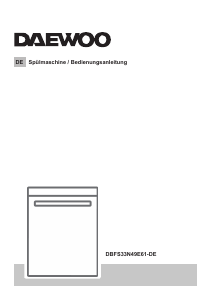 Bedienungsanleitung Daewoo DBFS33N49E61-DE Geschirrspüler