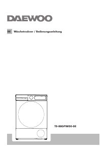 Bedienungsanleitung Daewoo TD-B8GP1WD0-DE Trockner