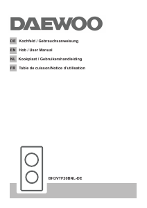 Bedienungsanleitung Daewoo BH3VTF20BNL-DE Kochfeld