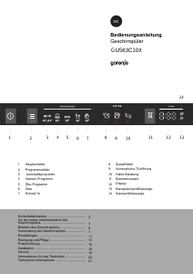 Bedienungsanleitung Gorenje GU563C10X Geschirrspüler