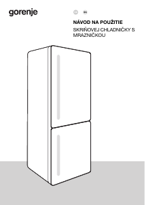 Návod Gorenje NRK620CA2W4 Chladnička s mrazničkou