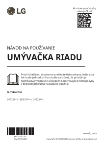 Návod LG DF975HWS Umývačka riadu