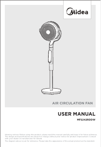 Manual de uso Midea MFS242RDDW Ventilador