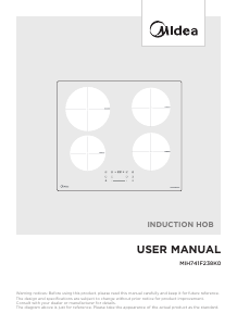 Manual de uso Midea MIH741F238K0 Placa