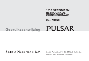 Handleiding Pulsar VD50 Uurwerk