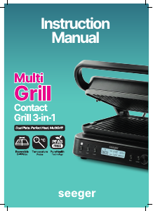 Manuale Seeger SGR1800BK Grill a contatto