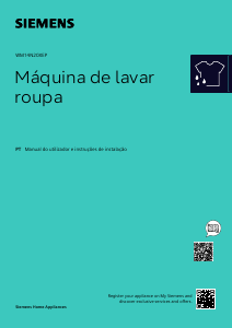 Manual Siemens WM14N20XEP Máquina de lavar roupa