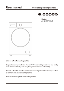 Mode d’emploi Aspes AL12401AIDVB Lave-linge