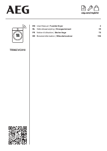 Mode d’emploi AEG TR96CVC810 Sèche-linge