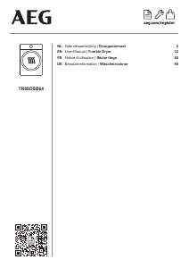 Bruksanvisning AEG TR88DSB64 Torktumlare