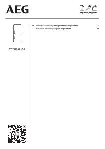 Mode d’emploi AEG TC7MS181DS Réfrigérateur combiné