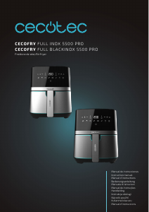 Manuál Cecotec Cecofry Full lnox 5500 Pro Fritéza