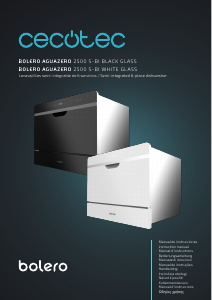 Kullanım kılavuzu Cecotec Bolero Aguazero 2500 S-BI Glass Bulaşık makinesi
