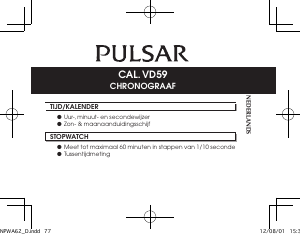 Handleiding Pulsar VD59 Uurwerk