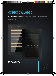 Manual Cecotec Bolero GrandSommelier Duo 57000 Touch Matt Compressor Cave de vinho