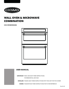 Handleiding Cosmo COS-WOMCR302SS Oven